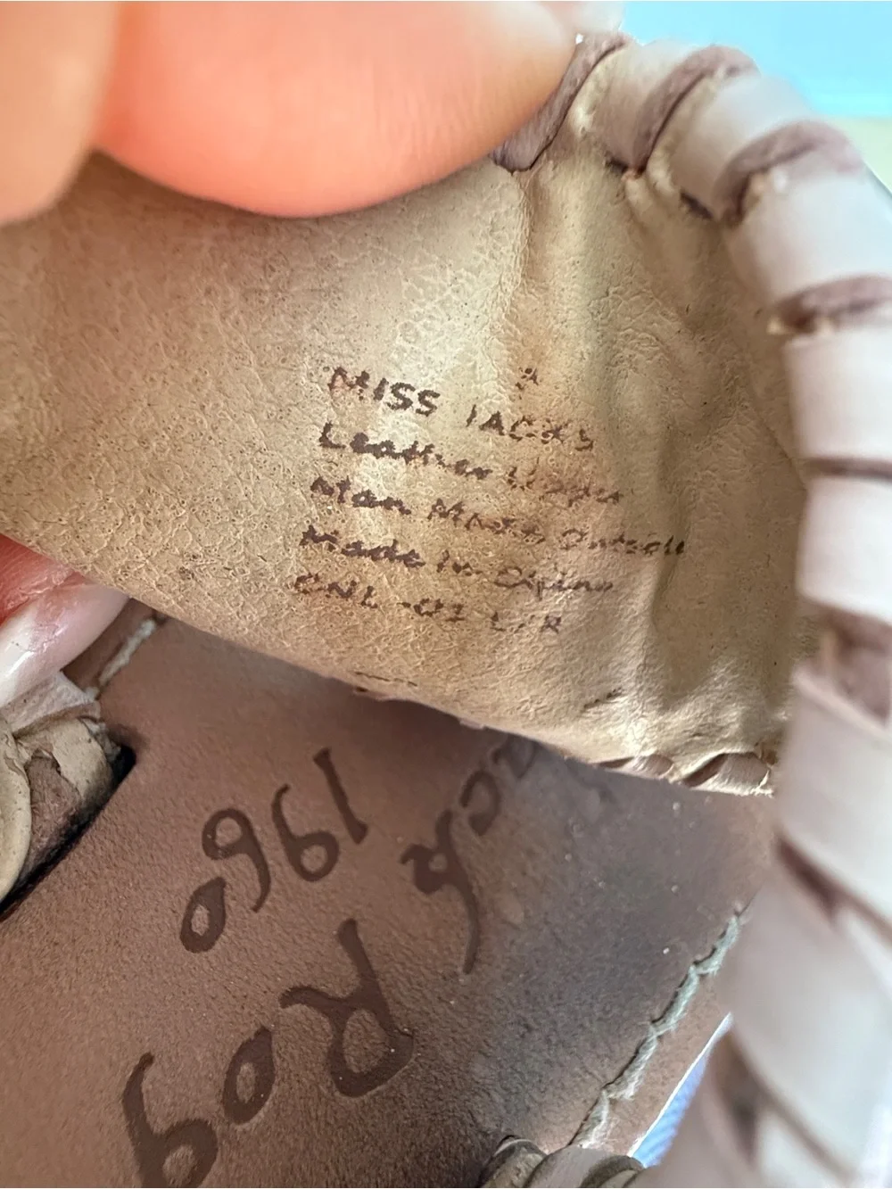 Jack Rogers Girls Leather Pink Miss Jacks size 3 big kids EUC